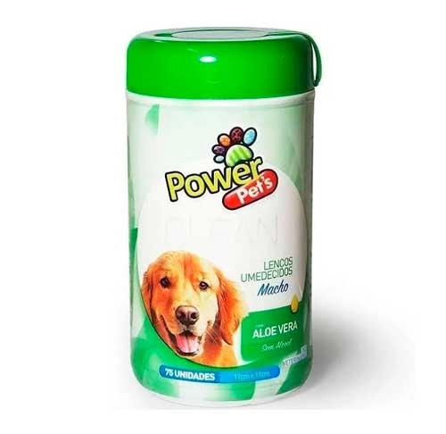 Lenço Umedecido para Machos POWERPETS 75 Unidades