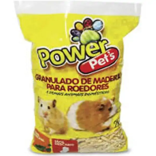 Granulado De Madeira Power Pets Para Roedores