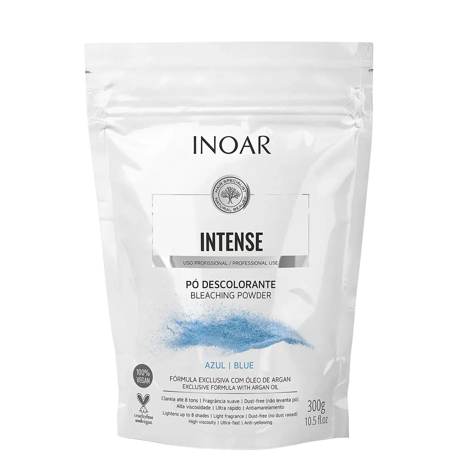 Po Descolorante Inoar Intense Color Vegano Azul 300g