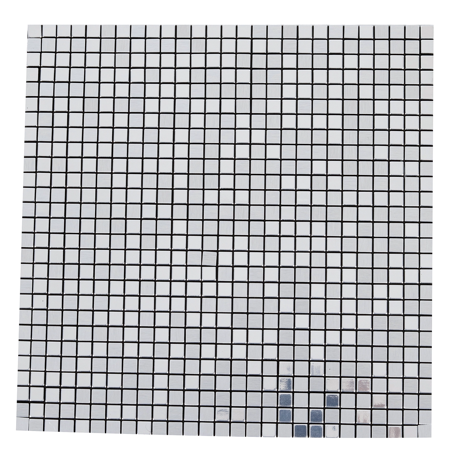 Pastilha Autoadesiva AL400 Prata 30,5x30,5cm Glass Mosaic