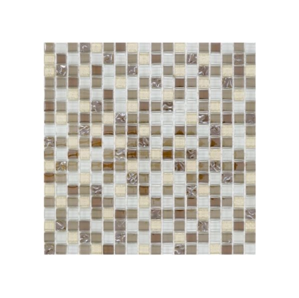 Pastilha GG13 30x30cm Bege Glass Mosaic