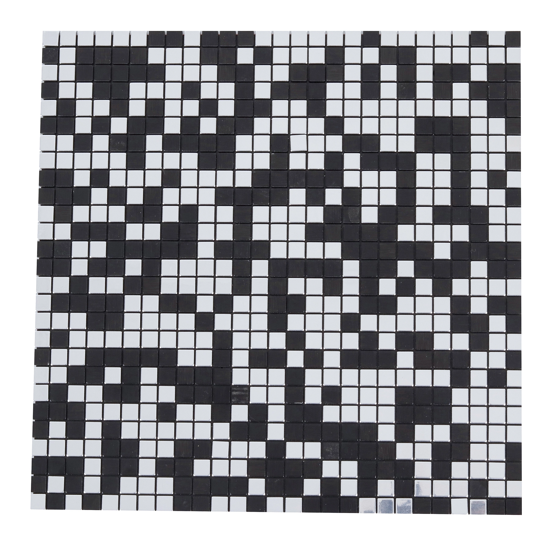 Pastilha Autoadesiva AL900 Preta 30,5x30,5cm Glass Mosaic