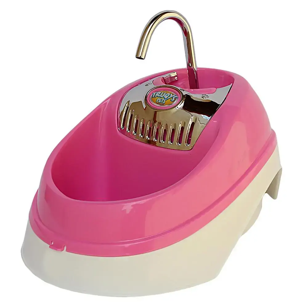 Fonte De água Para Pet Bebedouro Volcano Bivolt Rosa Truqys 1un
