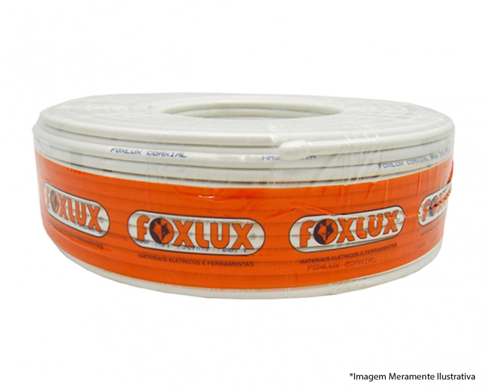 Cabo Coaxial Foxlux Rgc59 67 100mts Branco