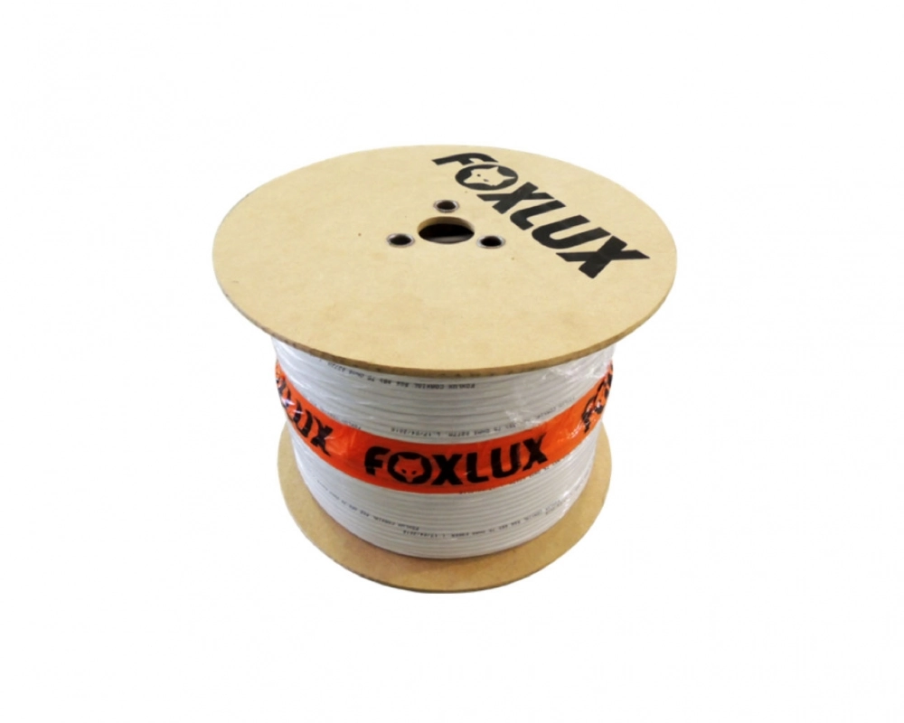 Cabo Coaxial Foxlux Rg59 67 300mts Branco