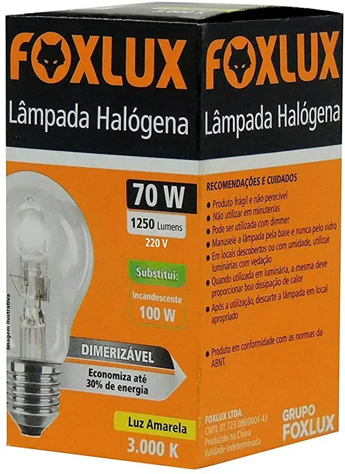 Lampada Halogena Foxlux 70w 220v