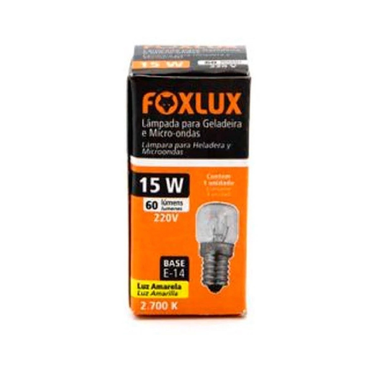 Lampada Foxlux 15 W Geladeira/microondas