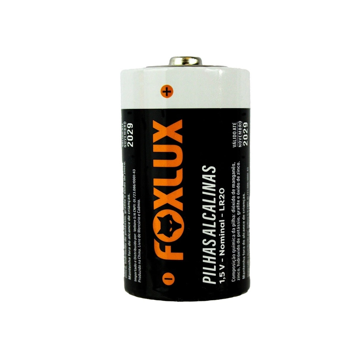 2 Un Pilha Alcalina Foxlux C