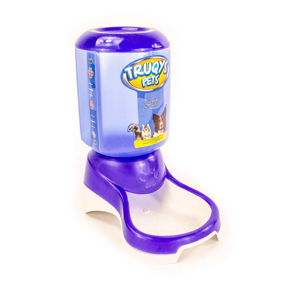 Comedouro Automático Truqys Pets Roxo Com Galão