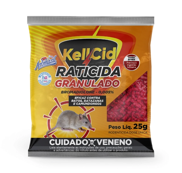 Inseticida Kellcid Raticida Granulado 25g