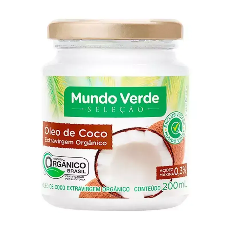 Óleo de Coco Extra Virgem Orgânico 200ml - MV Seleção