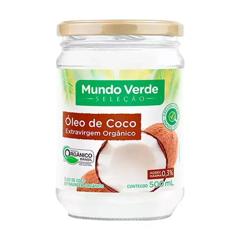 Óleo de Coco Extra Virgem Orgânico 500ml - MV Seleção