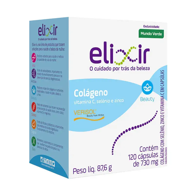 Colágeno Verisol 730mg 120caps - Elixir