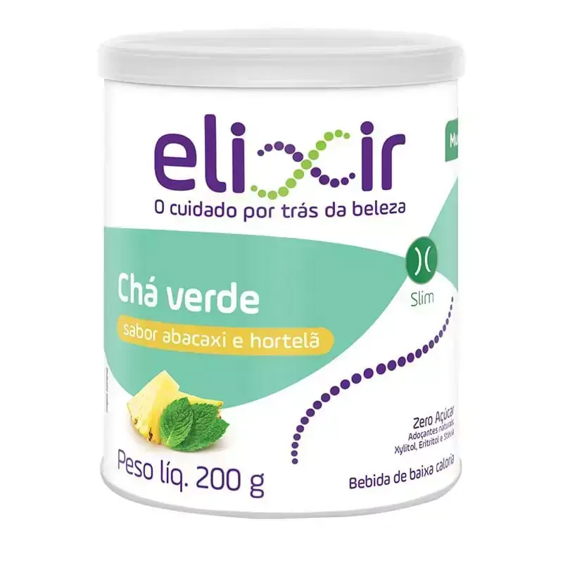 Chá Abacaxi com Hortelã Solúvel 200g - Elixir