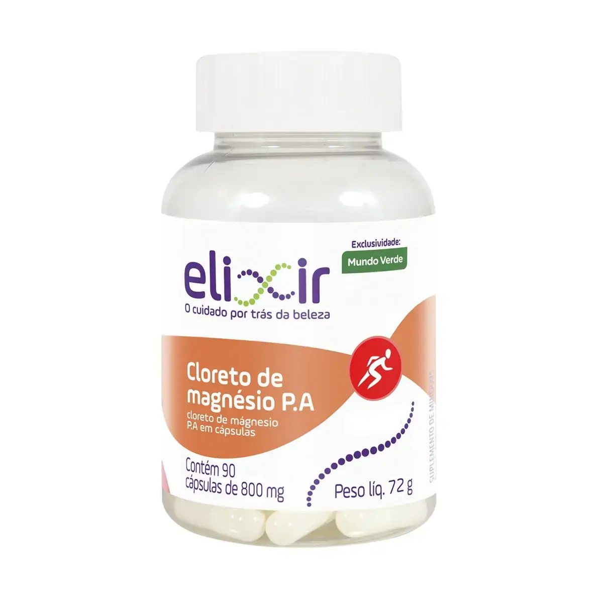 Cloreto De Magnésio P.a. 850mg 60caps Elixir