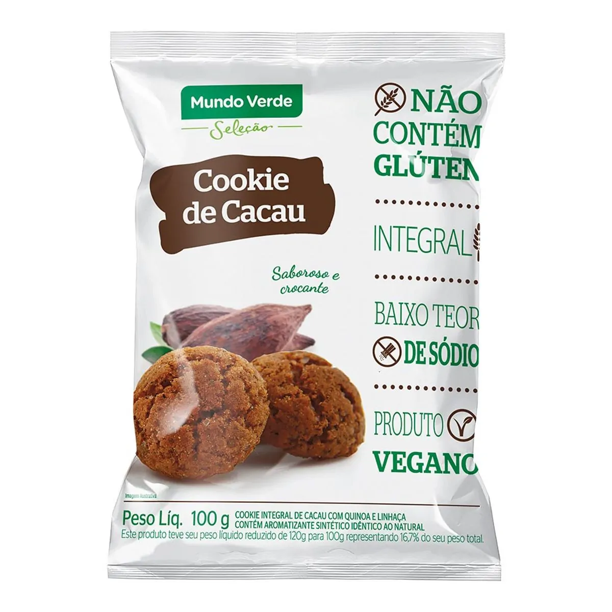Cookie com cacau Mundo Verde 100g