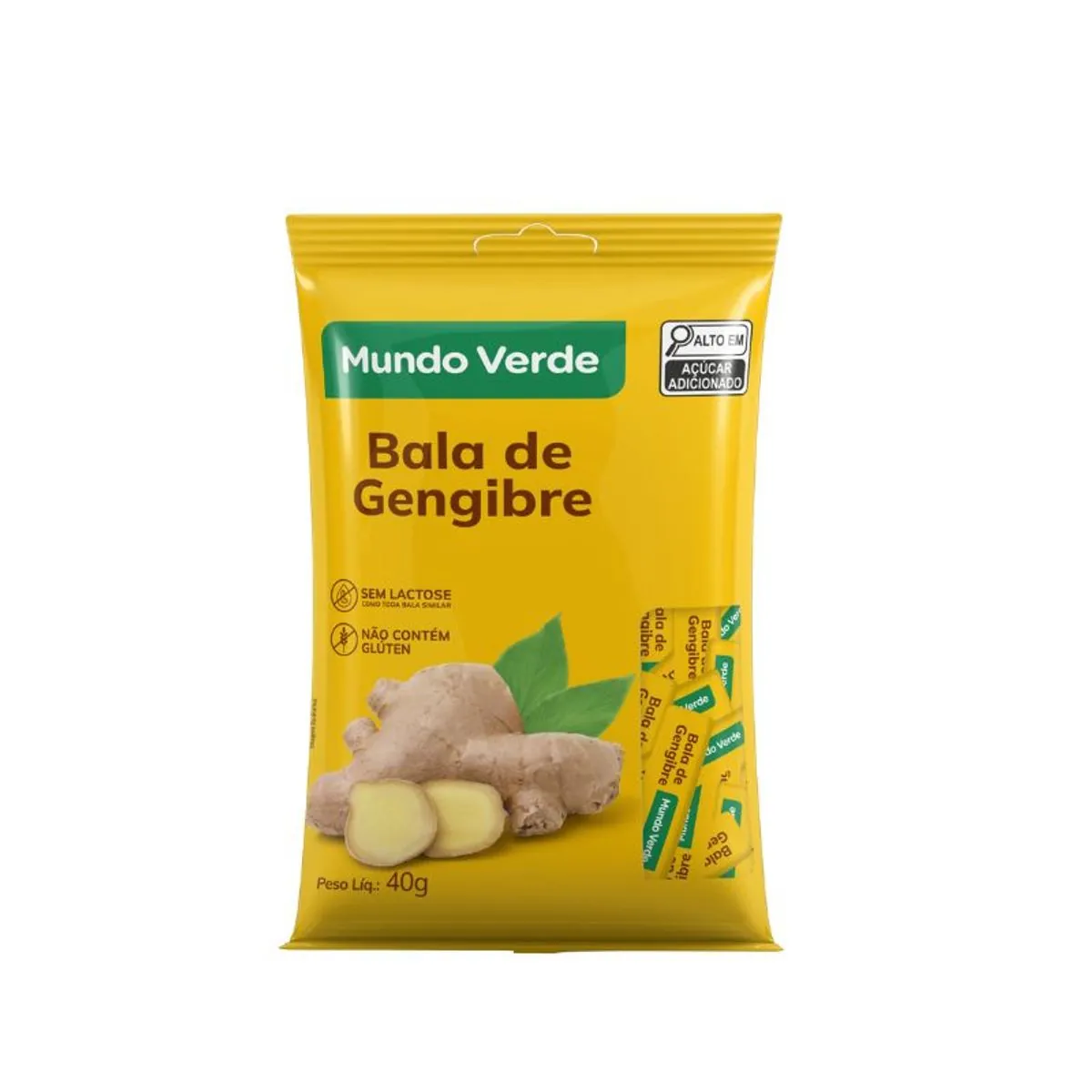 Bala de Gengibre - Mundo Verde 40g