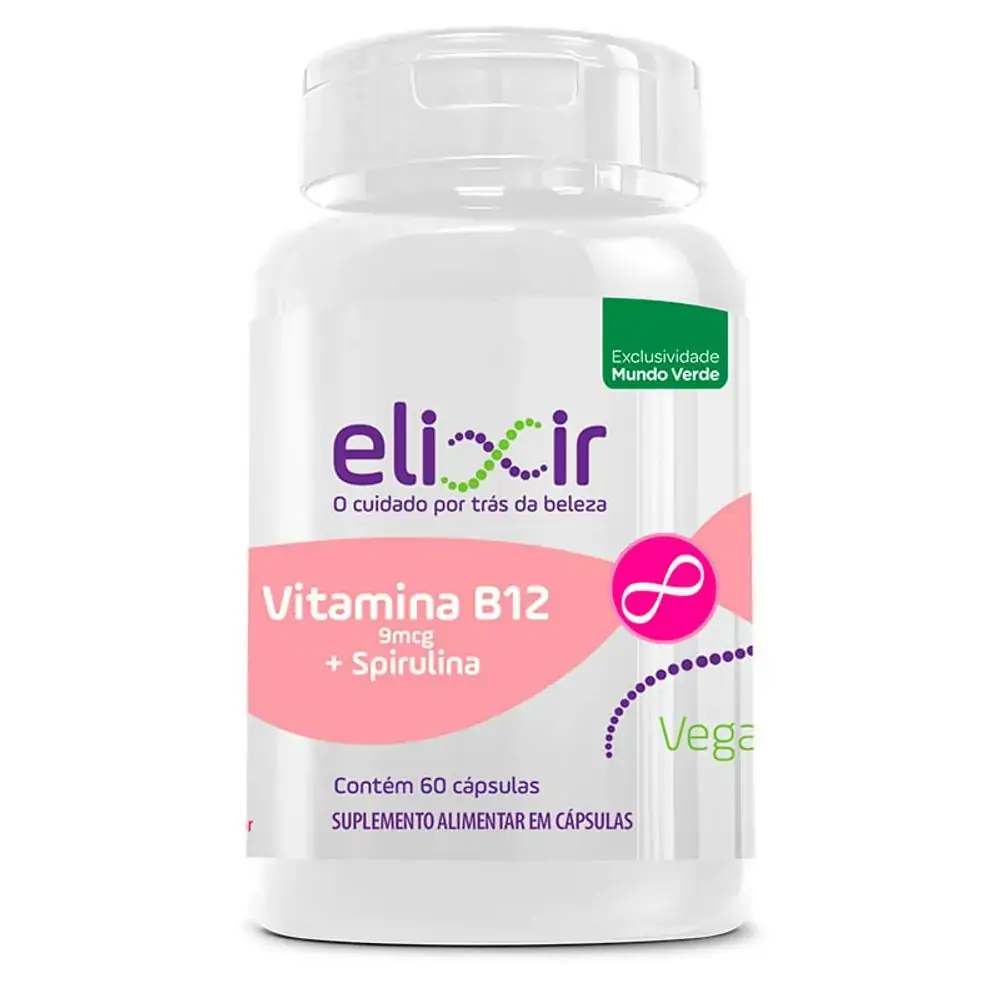 Vegan B12 9MCG Espirulina Elixir 60Caps
