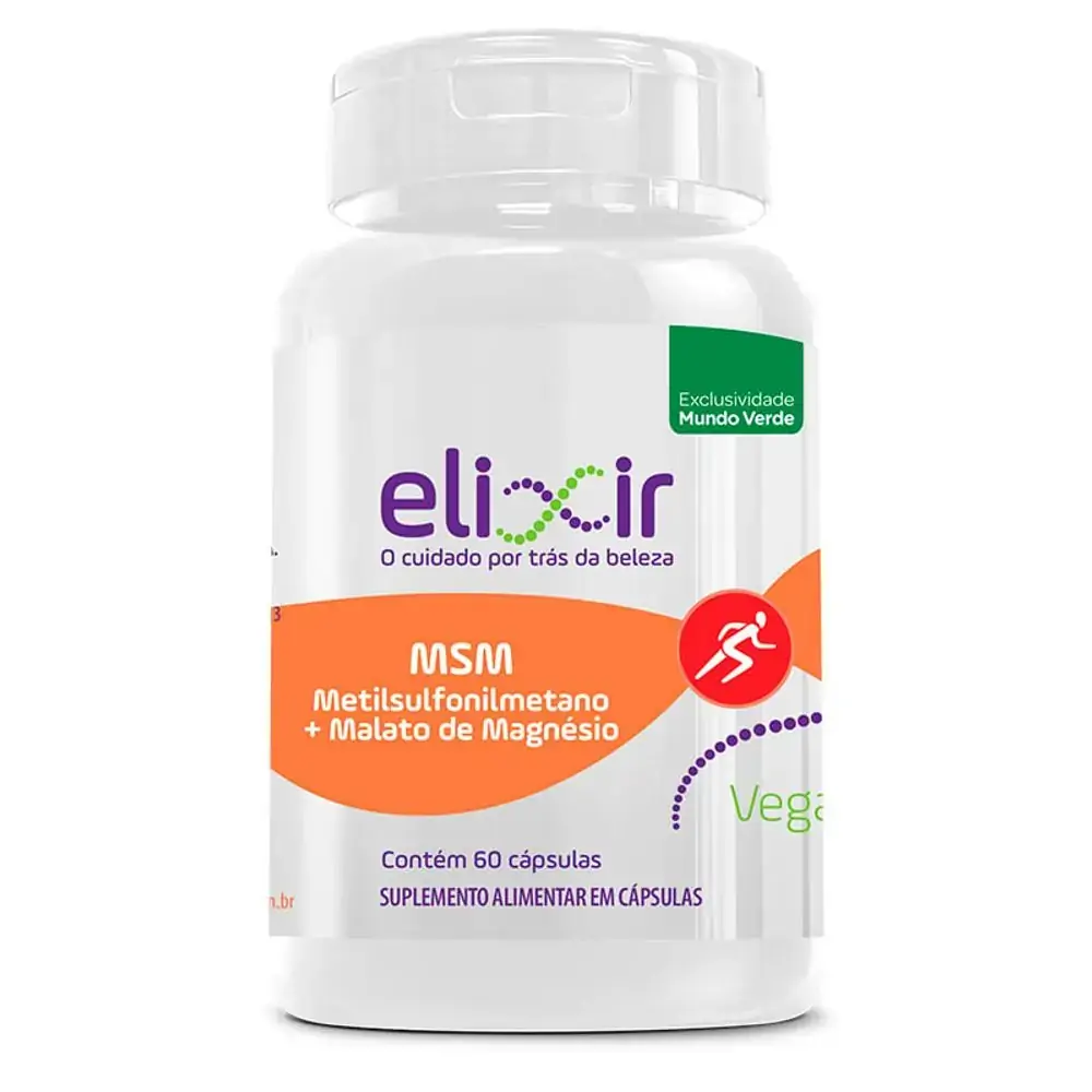 Vegan MSM Malato De Magnesio Elixir 60Caps