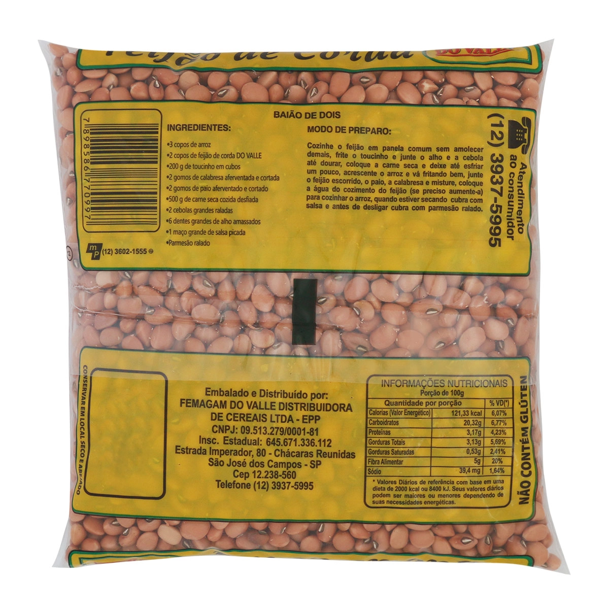 Feijao De Corda Do Valle 500g