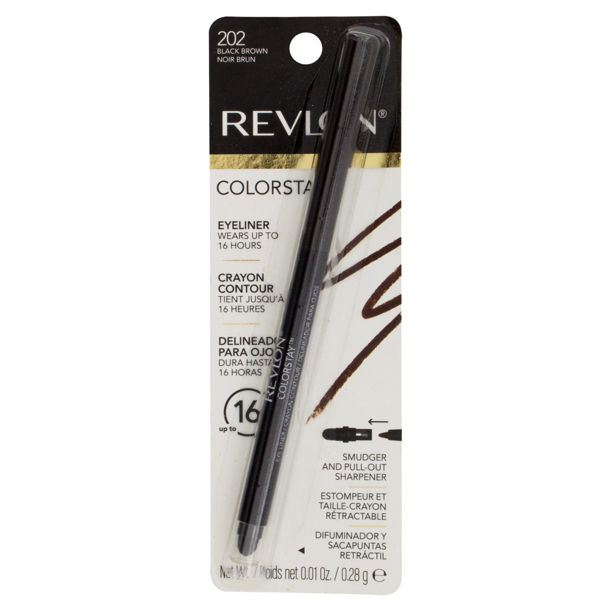 Delineador Para Os Olhos 202 Black Brown Revlon Colorstay Blister 0,28g