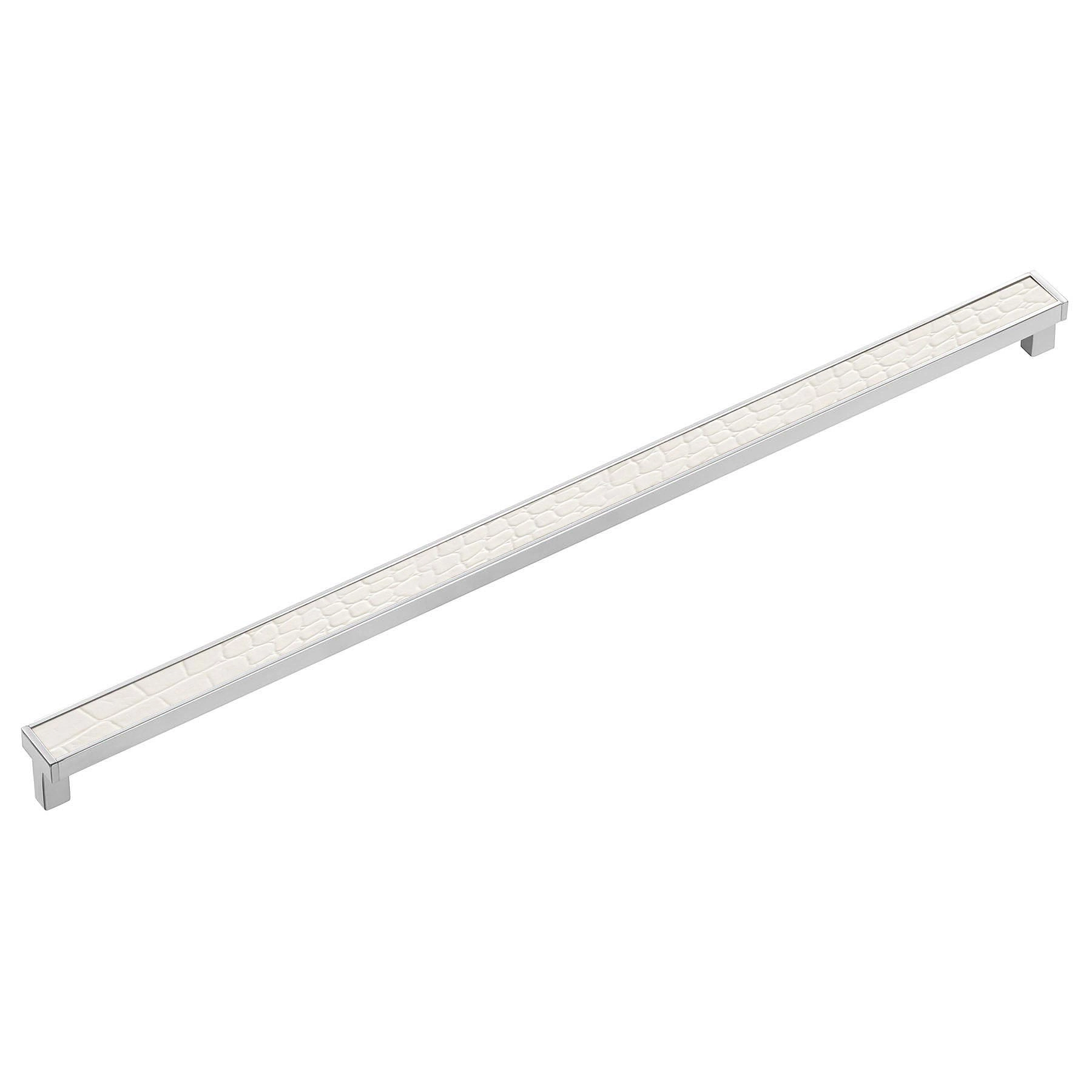 Puxador para Móveis Alumínio Prata e Branco 224mm