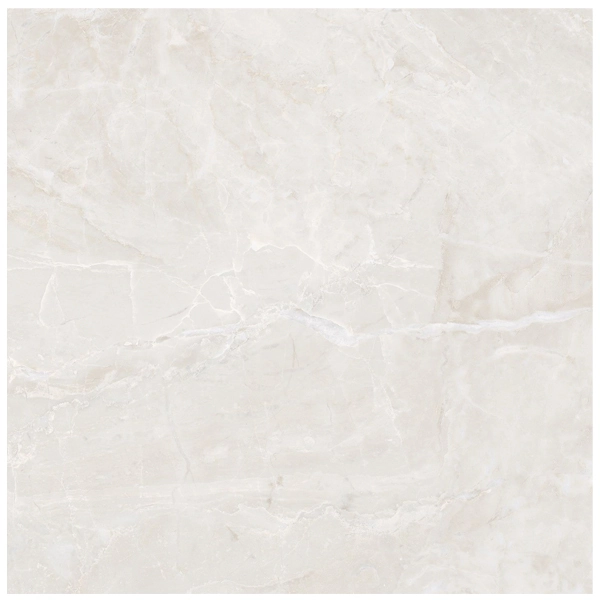 Porcelanato Interno Mármore Esmaltado Acetinado Borda Arredondada 61x61cm Perlato Buschinelli