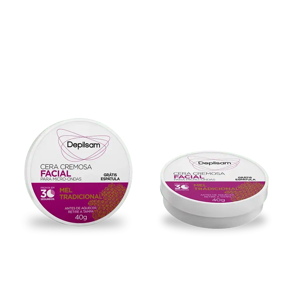 Cera Depilatória Cremosa Micro Ondas Mel Tradicional Depilsam 40g Grátis Espátula