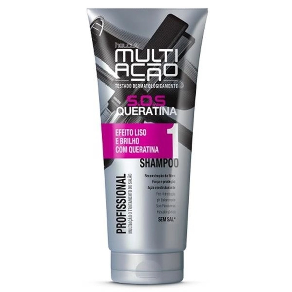 Shampoo Multiação Sos Queratina 400ml Helcla