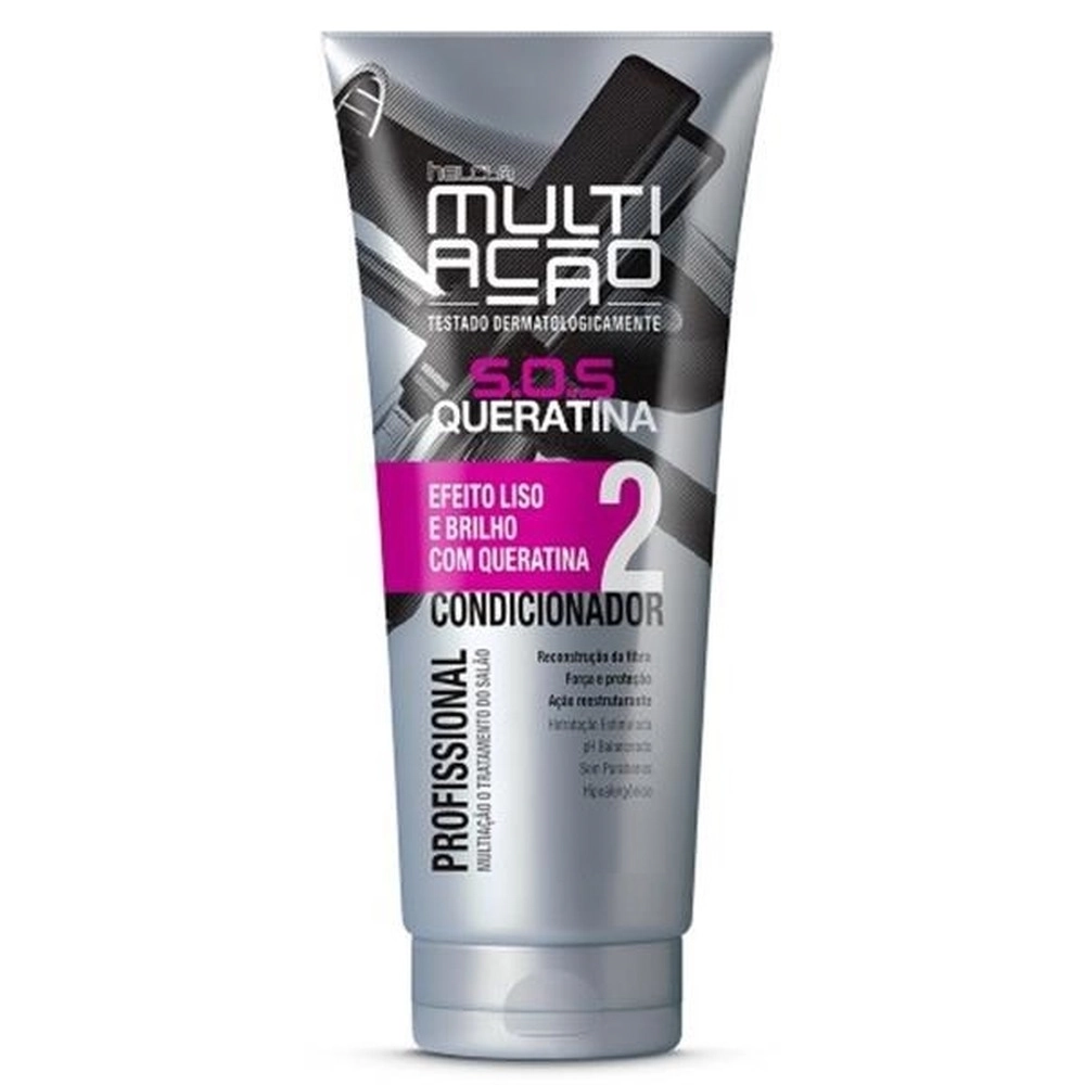 Condicionador Multiação Sos Queratina 400ml Helcla