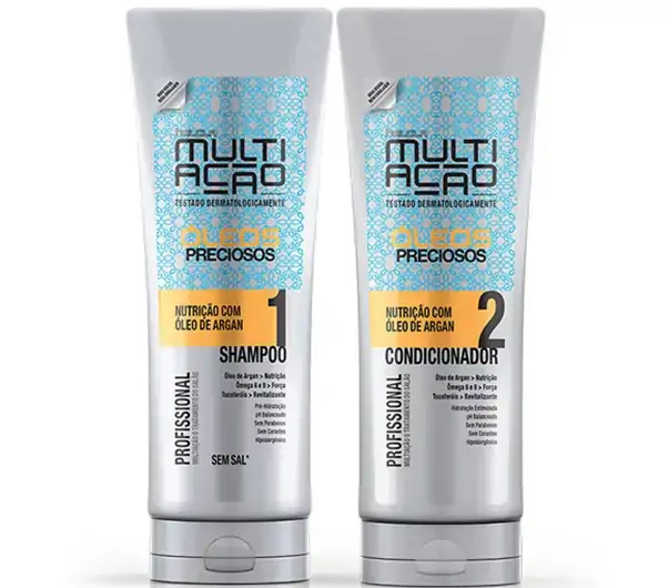 Kit Shampoo Condicionador Sos Queratina 400ml 200ml Multiacao