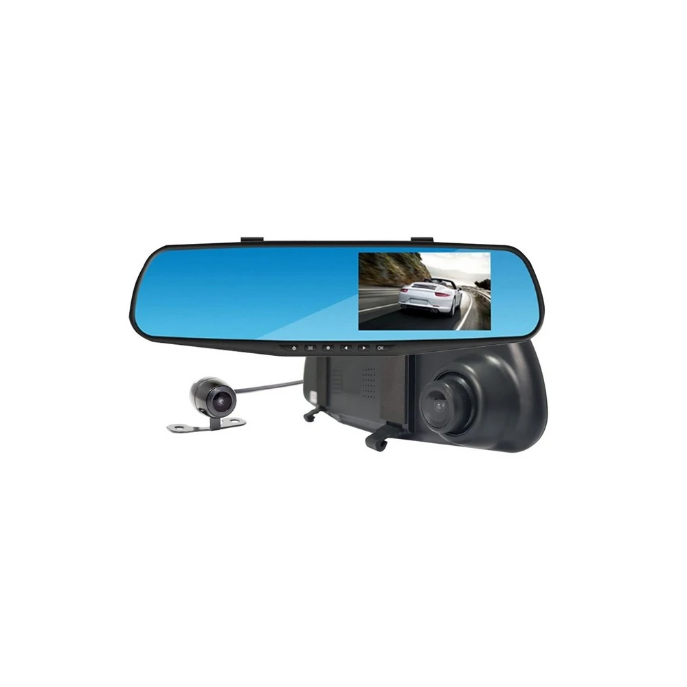 Câmera de Ré com Retrovisor Tela 4.3 Pol. - ROADSTAR BRASIL RS510BRDVR
