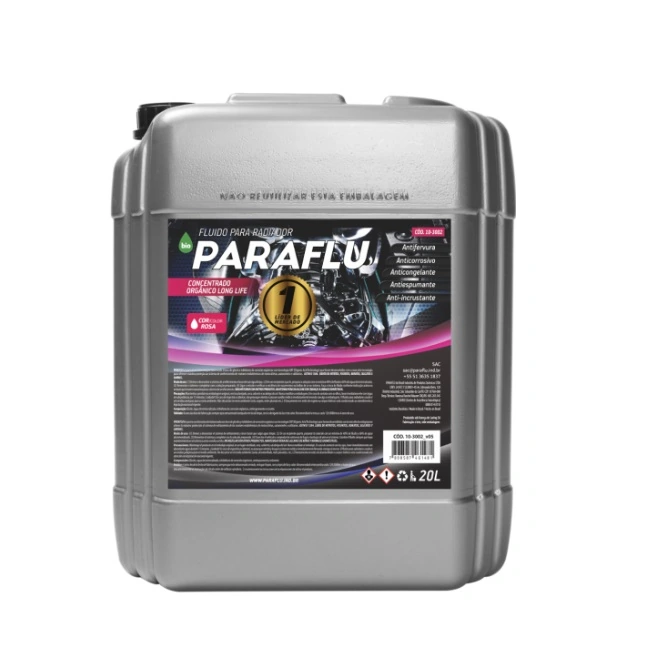 Aditivo de Radiador Concentrado Bio Orgânico Rosa 20 Litros - PARAFLU 103002