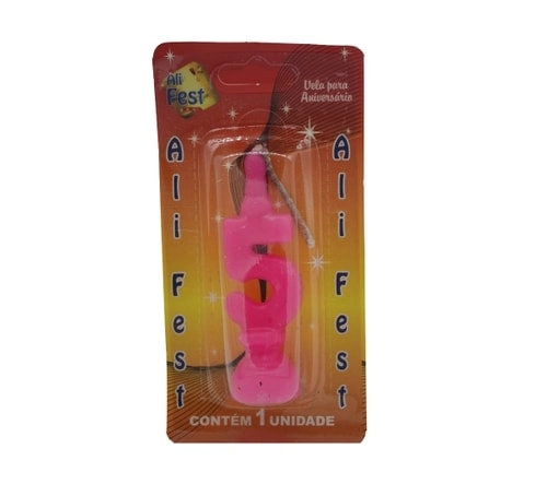 Vela Aniversario Festhamires Rosa N 5