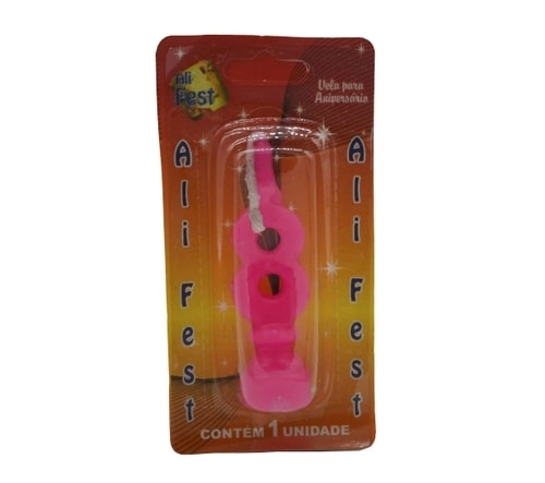 Vela Aniversario Festhamires Rosa N 8