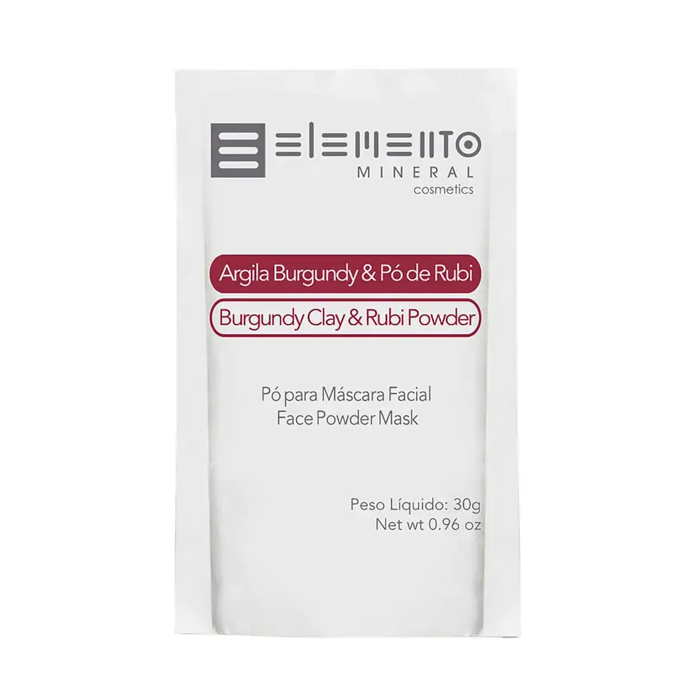 Argila Burgundy E Po De Rubi 30g Elemento Mineral
