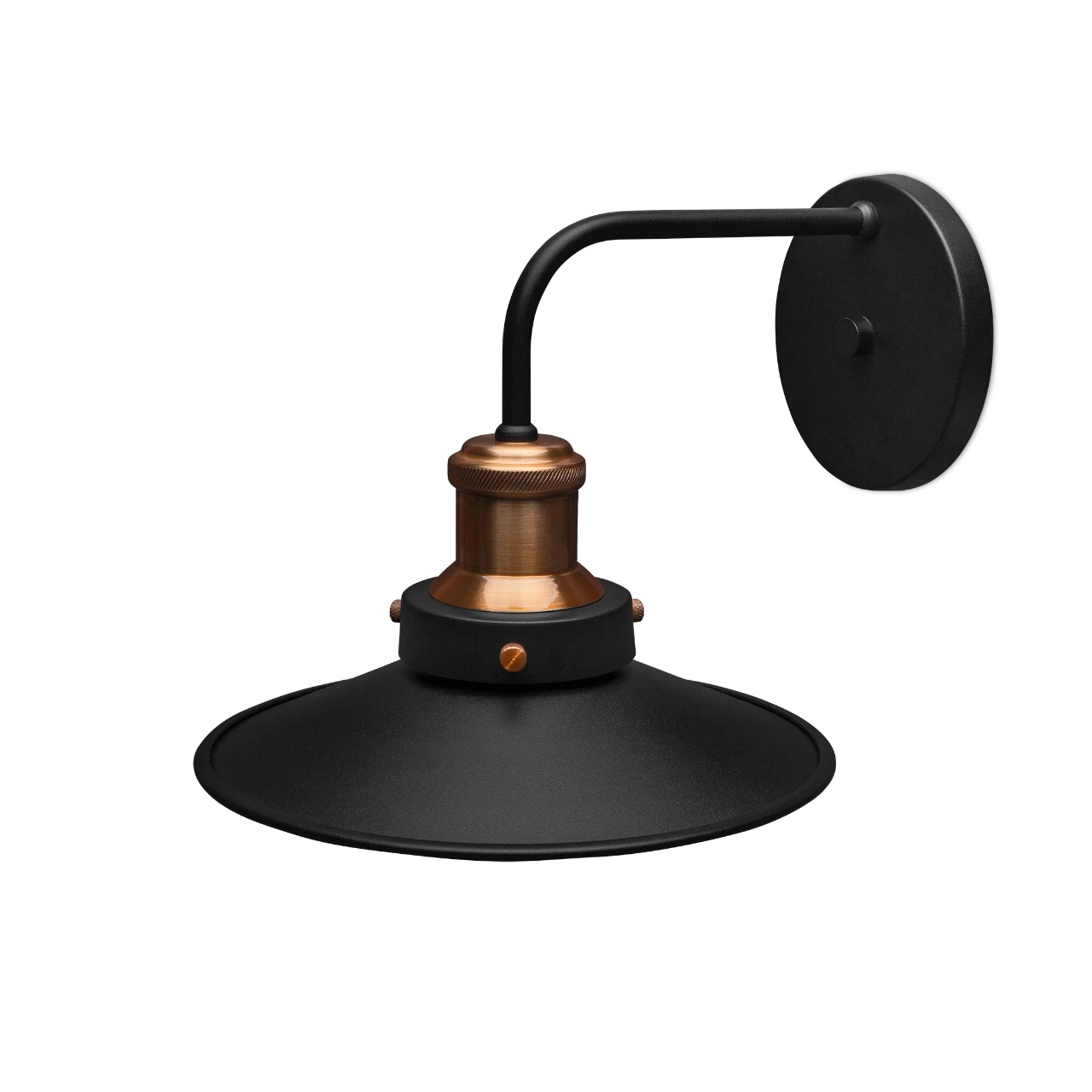 Arandela Industrial Vintage Retrô Loft Preto/cobre