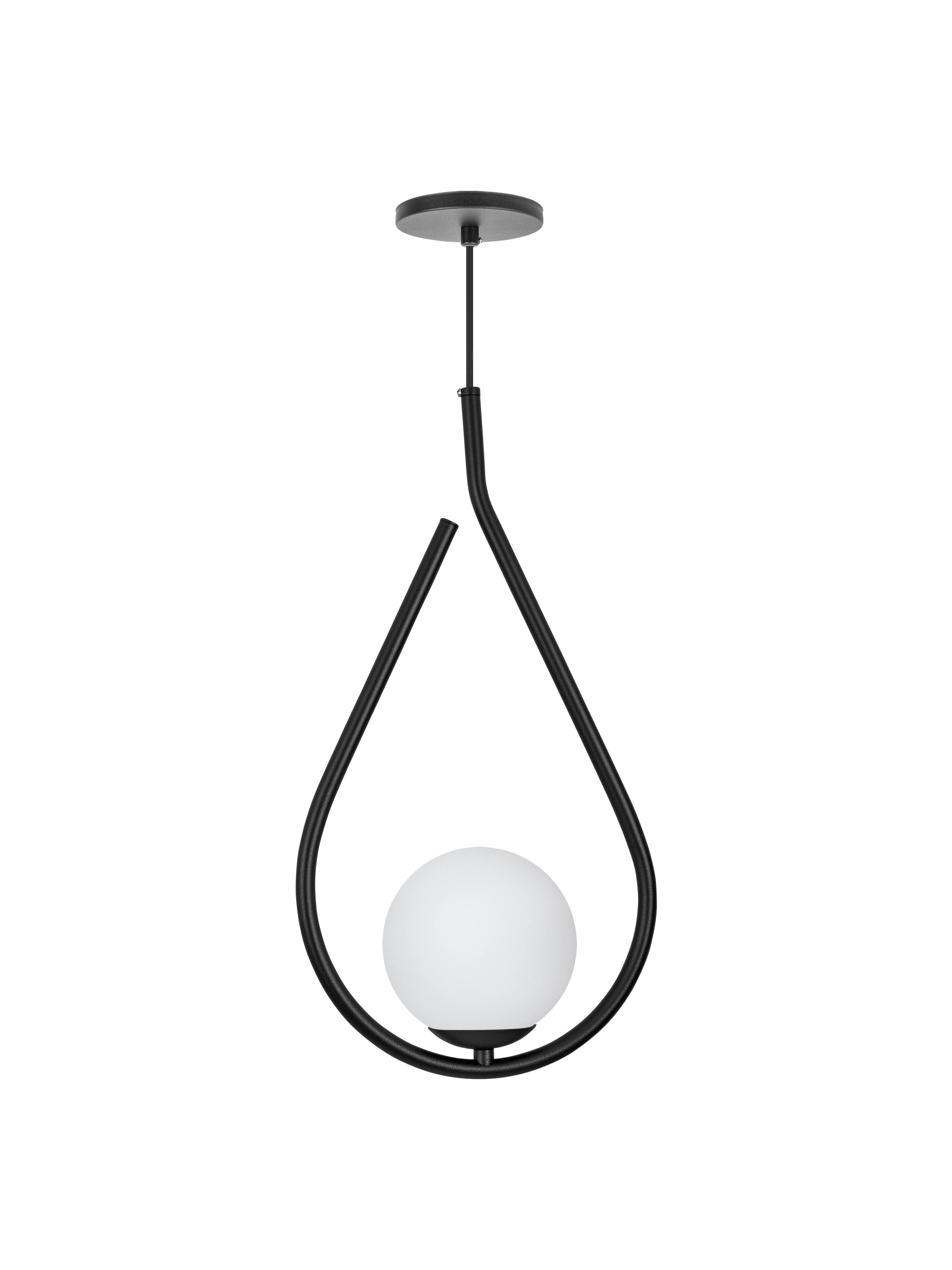 Pendente Jabuticaba Gota Globo Vidro Preto