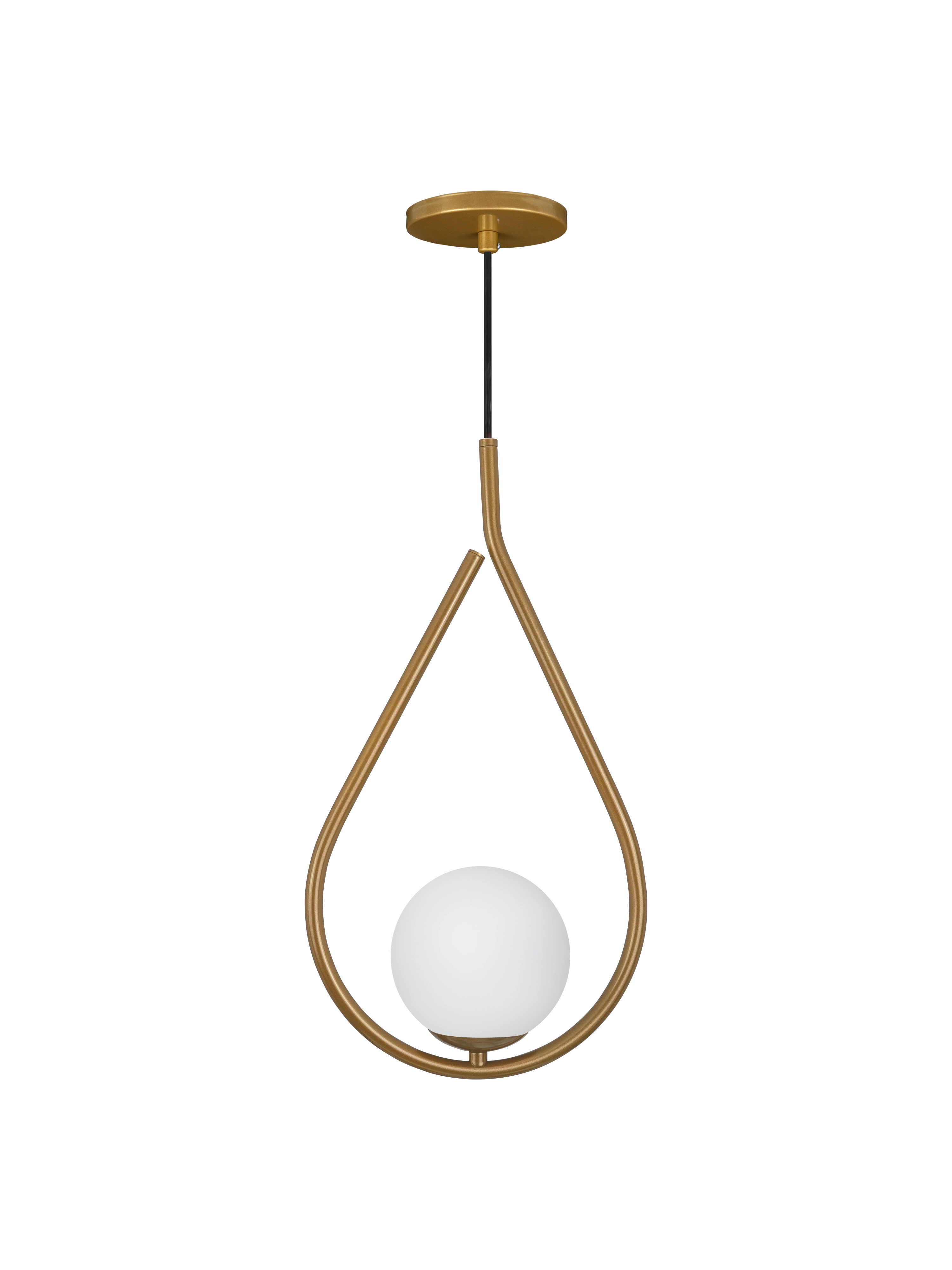 Pendente Jabuticaba Gota Globo Vidro Dourado
