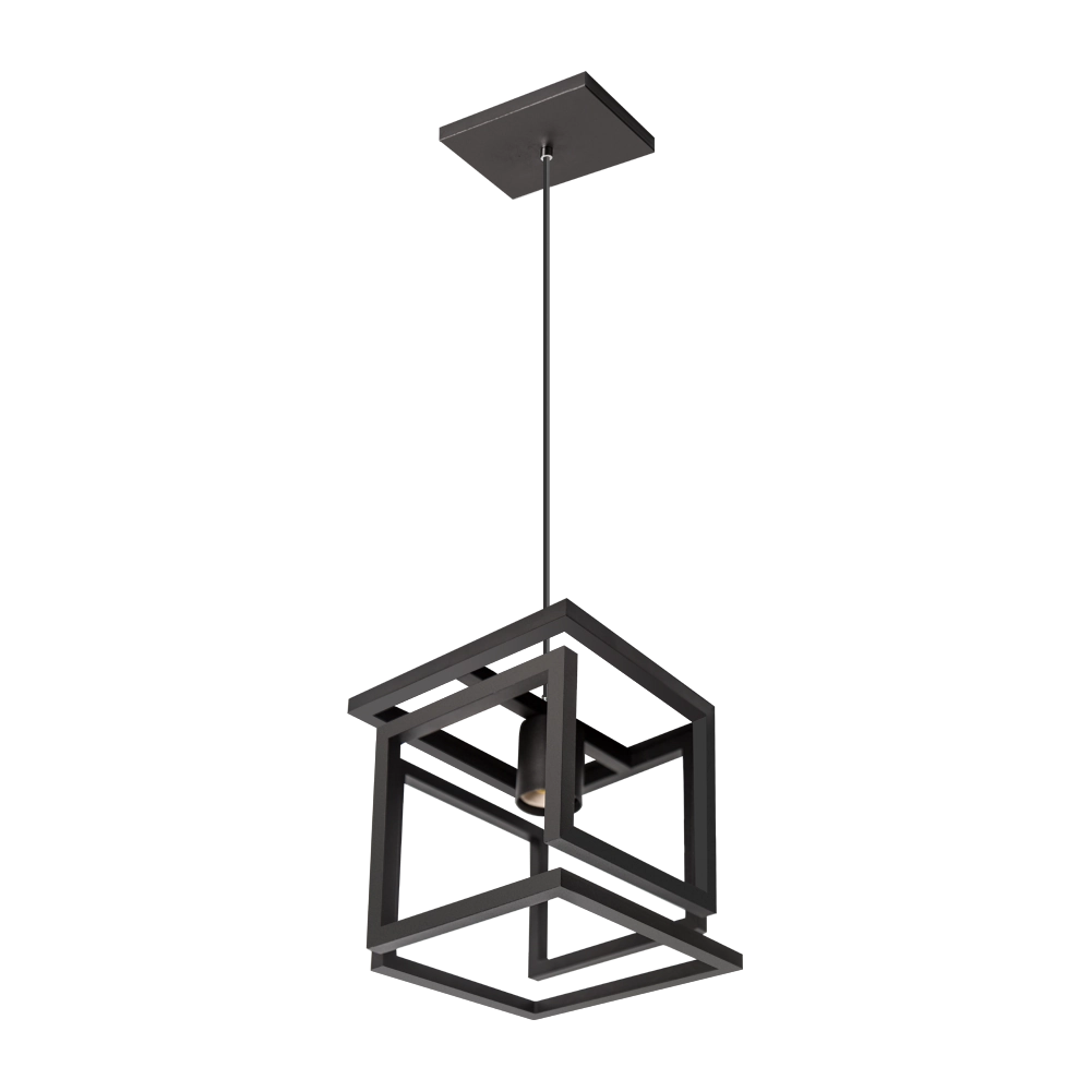 Pendente Aramado Infinity Design Preto Microtextura 1xe27