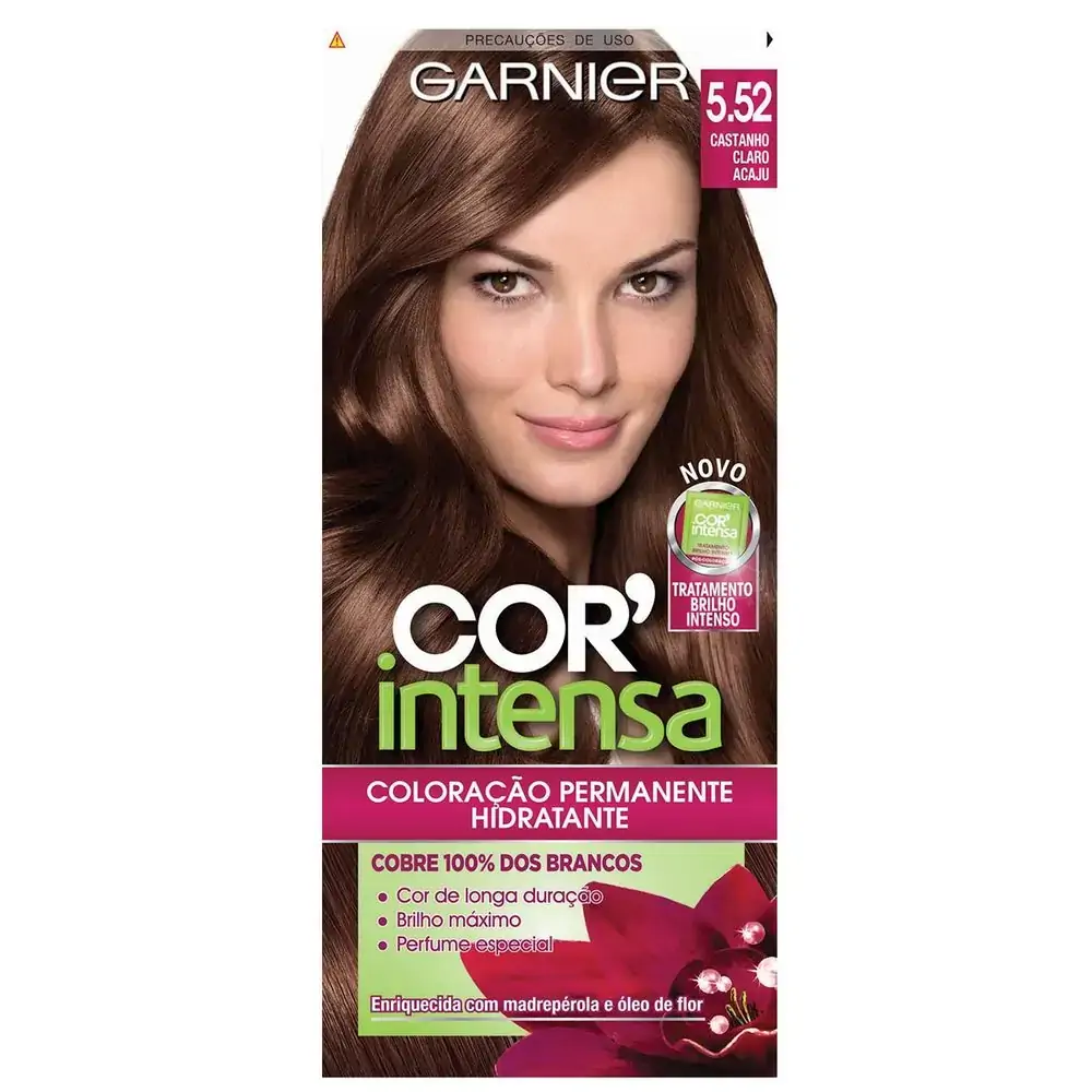 Tintura Nutrisse Cor Intensa 5.52 Castanho Claro Acaju Garnier
