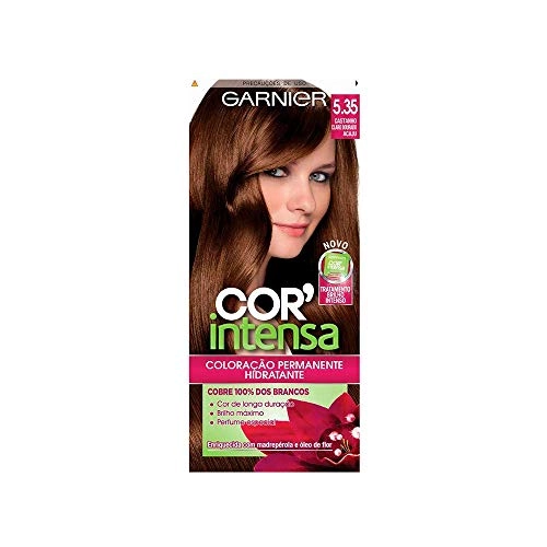 Tintura Nutrisse Cor Intensa 5.35 Castanho Claro Dourado Acaju Garnier