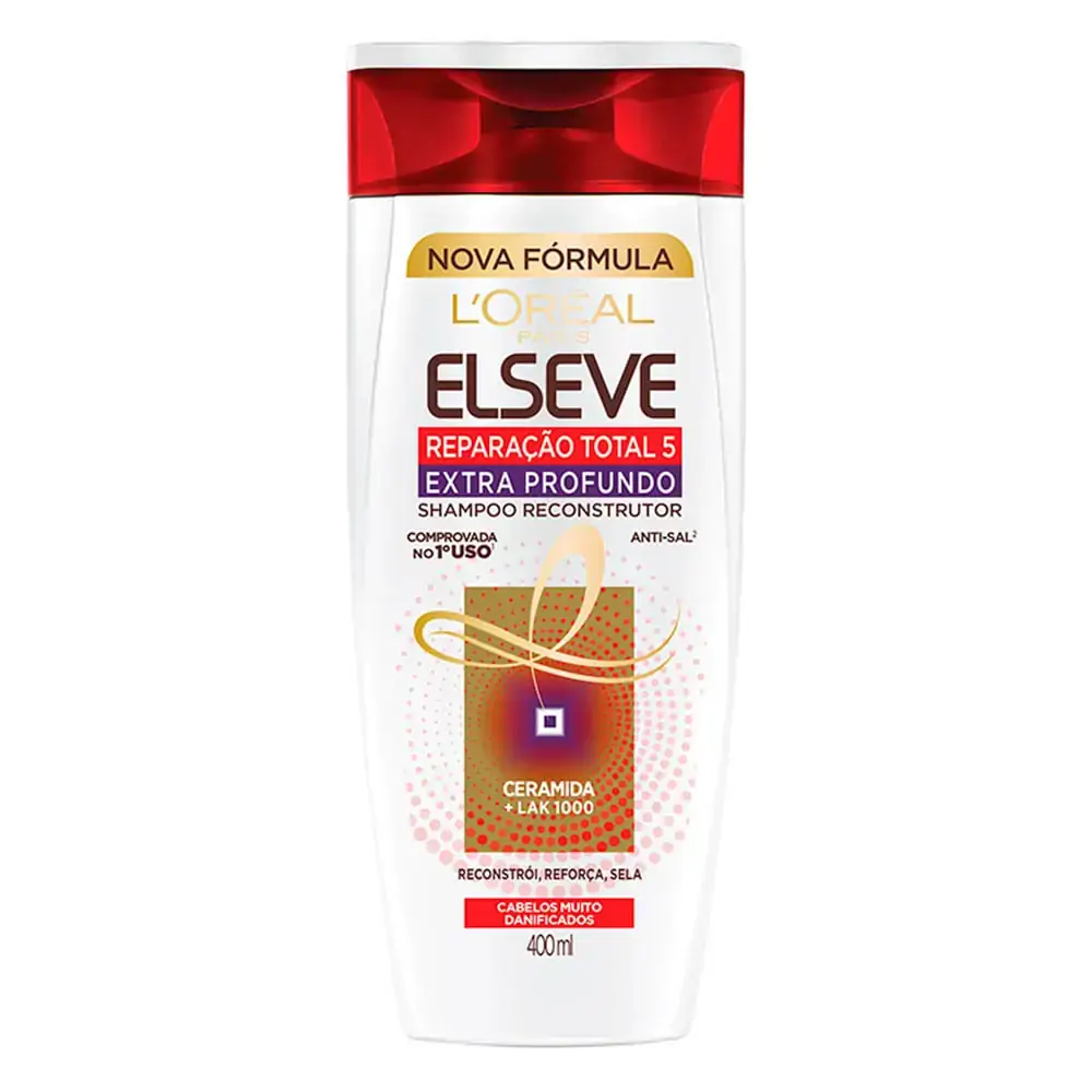 Shampoo Loréal Paris Elseve Reparação Total 5 Extra Profundo Frasco 400ml