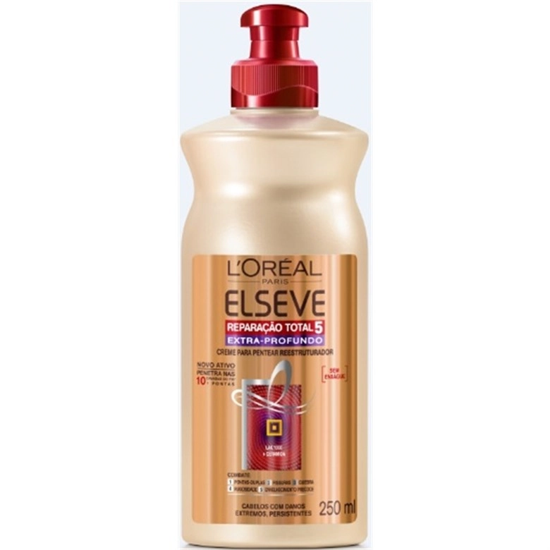 Creme Para Pentear Loréal Paris Elseve Reparação Total 5 Extra Profundo Frasco 250ml