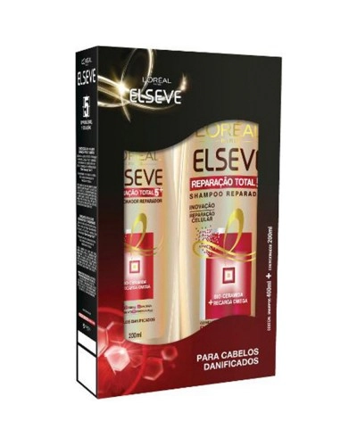 Kit Shampoo Condicionador Repar Total 400ml Elseve