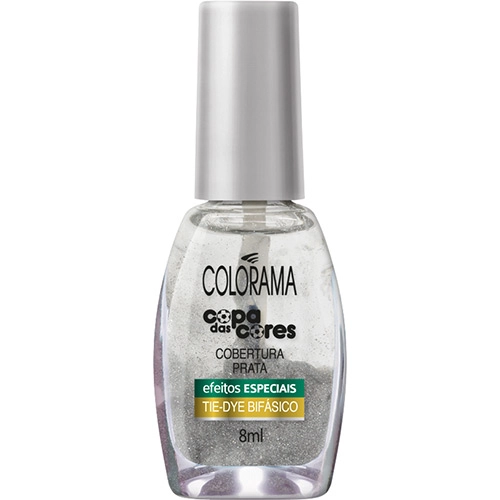 Esmalte Colorama Copa Das Cores Prata Efeito Tie Dye