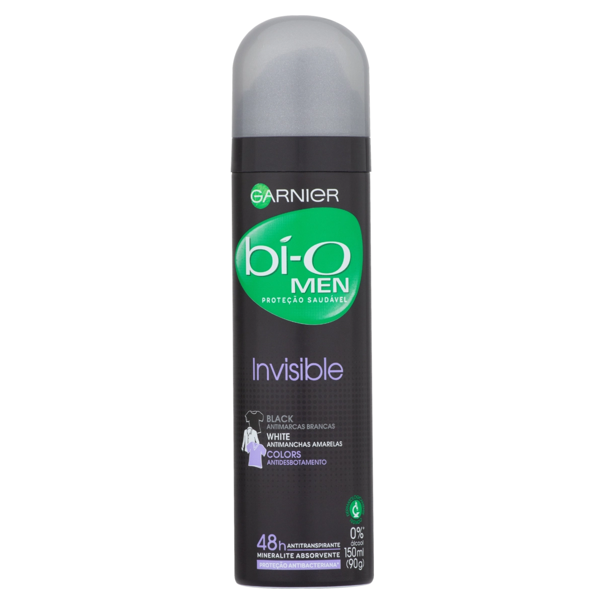 Antitranspirante Aerossol Invisible Black, White E Colors Garnier Bí O Men 150ml
