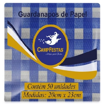 Guard 20x23 Xadrez Azul Esc C/50 Camp Fest