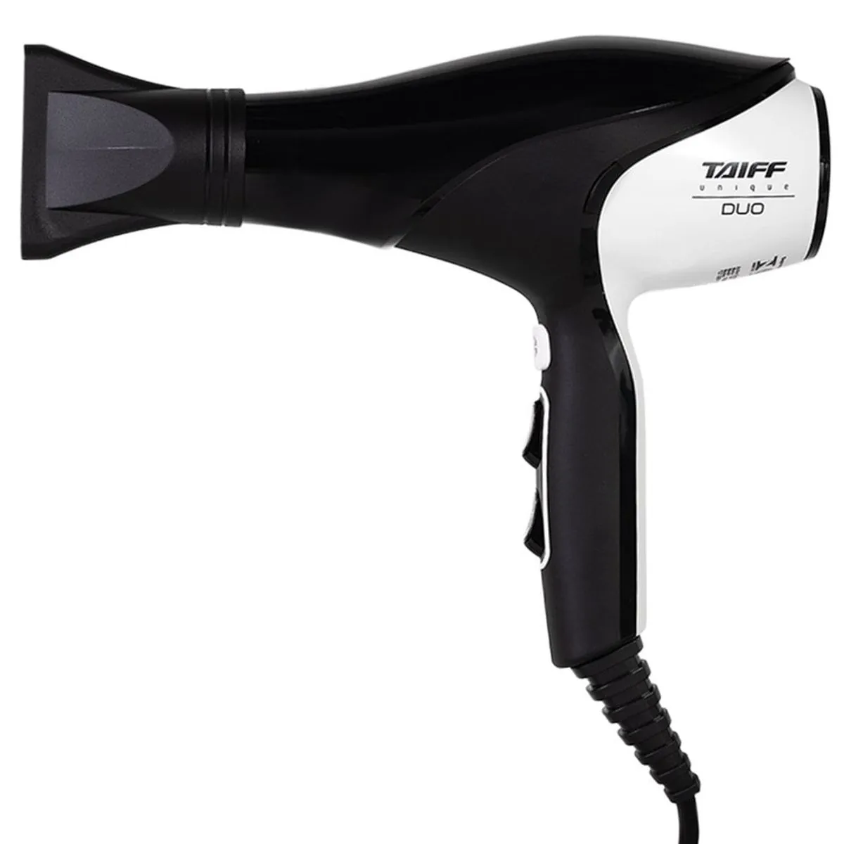 Secador de Cabelo Taiff Duo Íon com 02 Velocidades e 2100W Preto e Branco
