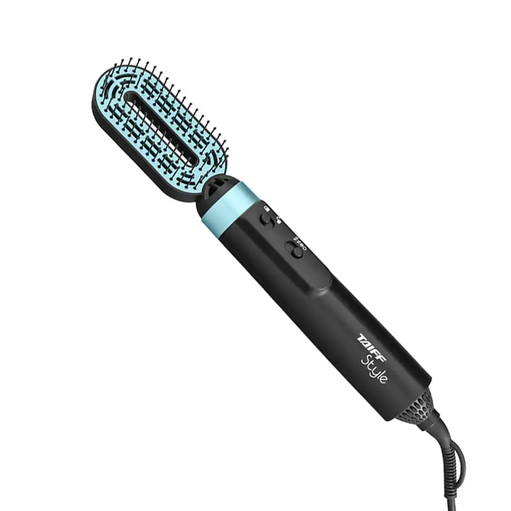 Escova Taiff Style Secadora e Alisadora com 02 Temperaturas Preta e Azul Tiffany - 56000 - 110V